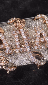 Two Tone Rose Gold & <b>Silver</b> 925 Moissanite Diamond <b>Cuban</b> <b>Chain</b> 18mm 100 CT Iced Out Hip Hop Necklace - Product Image 6