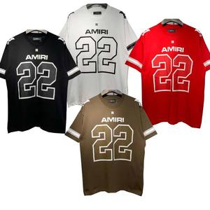 Camiseta de Hombre de Lujo, Talla Grande, Estampada, 100% Algodón, Cuello Redondo, Hombros Caídos, Estilo Urbano, Diseño de Logotipo Personalizado, 200 Gramos - Product Image 4