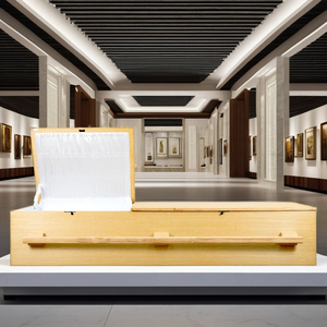 โลงศพทำจากไม้ CKT209C02ฝาเรียบโลงศพผลิตในเวียดนาม - Product Image 6