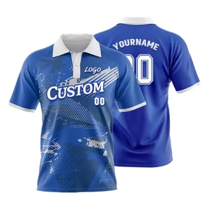 เสื้อโปโลแขนสั้นโพลีเอสเตอร์พิมพ์ลายแบบ Sublimation ผ้าแห้งเร็ว เสื้อโปโลทีม สั่งซื้อจำนวนมาก ขายส่ง - Product Image 3
