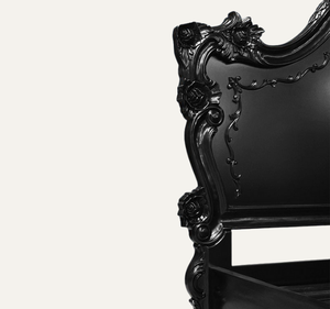 เฟอร์นิเจอร์ห้องนอนสุดหรูสไตล์ยุโรปคลาสสิก แกะสลักด้วยมือ ขนาดคิงไซส์ ทำจากไม้มะฮอกกานีเนื้อแข็ง สีดำ - Product Image 5