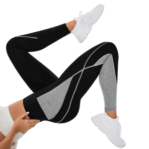 Womens High Waist Color Block Fitness <b>Leggings</b> with Phone Pocket Stretch Yoga Running Gym Workout Training Activewear Pants - Product Image 5