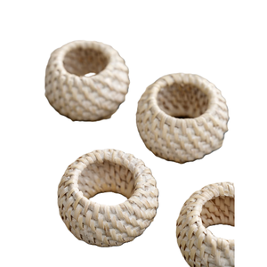Hot Hand Woven Natural Rattan Grass Napkin Ring Western Food Napkin Buckle <b>Table</b> Decor Napkin Ring Wholesale From India - Product Image 6