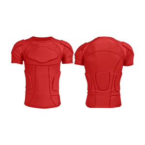 Breathable Impact Resistant Short Sleeve Padded <b>Compression</b> <b>Shirt</b> OEM Sportswear Short Sleeve Padded <b>Compression</b> - Product Image 1