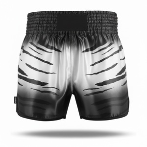 Shorts de combat MMA unisexes personnalisés par sublimation, extensibles dans 4 directions, séchage rapide, évacuation de l'humidité, 240g, pour BJJ, Kickboxing, haute qualité - Product Image 2