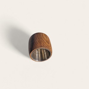Tasse à thé ronde en bois sans anse avec insert en acier inoxydable, concept moderne réutilisable, tasse à thé pleine de motifs tendance par UO - Product Image 4