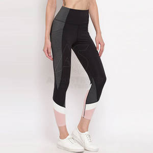 Best Selling Women Yoga <b>Leggings</b> Mid Waist Solid <b>Pattern</b> Eco-Friendly Breathable Spandex/Polyester Workout <b>Legging</b> - Product Image 3