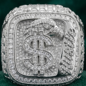 Hip Hop Moissanite <b>Ring</b> VVS1 <b>Iced</b> 925 Sterling Silver Band Bezel Setting Rhodium Plated Unisex Jewelry RCK Global - Product Image 1