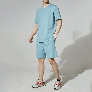 Ensemble de vêtements décontractés d'été pour hommes, t-shirt à manches courtes et short, ensemble de jogging deux pièces, fabriqué au Pakistan - Product Image 3
