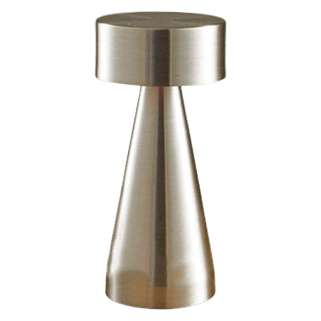 Modern Metal Rechargeable Cordless LED Table Lamp with Touch Control Dimmable Feature Battery Included Mushroom Shade