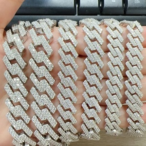 Custom 925 Sterling Silver Miami Cuban Link Necklace with <b>Rope</b> <b>Chain</b> VVS Moissanite Rapper's Fine <b>Chains</b> Necklaces Gift for Men - Product Image 6