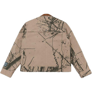 Durable Men's Winter Streetwear 100% Cotton <b>Canvas</b> <b>Jacket</b> Front Logo Quick Dry Breathable Eco-Friendly for Travel Outdoor Use - Product Image 4