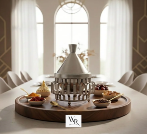 Handmade Metal Modern Luxury Eco-Friendly Durable Dome Lid Serving Bowl Set Polished Finish <b>Wedding</b> Decorative Food Serving Bowl - Product Image 1