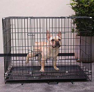 Jaula Metálica Plegable para Mascotas, Perros y Gatos, con Puerta Segura y Base Fácil de Limpiar, para el Hogar, Viajes y Aseo - Product Image 4
