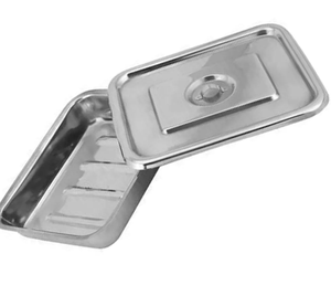 Pack of 3 Manual Medical Trays Stainless Steel Rectangular Laboratory Trays <b>Small</b> Instrument Tray CE Certified 1 Year Warranty - Product Image 2