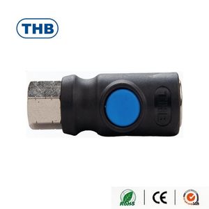 หัวต่อแบบกดปุ่มแรงดันสูงชนิดอเมริกัน สำหรับระบบนิรภัยทางอากาศ แบบยูนิเวอร์แซล ข้อต่อเร็ว ตัวเมีย เกลียว NPT ขนาด 3/8 นิ้ว แบบสากล - Product Image 2