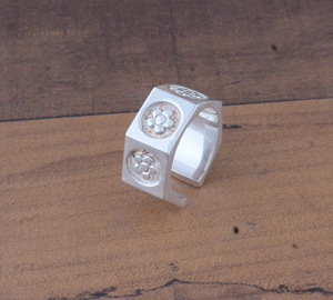 <b>Silver</b> Plated Flower Band <b>Ring</b> Dainty <b>Adjustable</b> Engagement <b>Ring</b> Nature Inspired Jewelry Anniversary Gift for He - Product Image 3