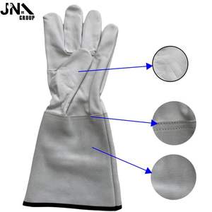 ถุงมือเชื่อมคุณภาพพรีเมียมสำหรับงานเชื่อม TIG MIG เลเซอร์ ป้องกันความร้อน บุด้วยผ้าฝ้ายนุ่ม หนังวัวแท้ ป้องกันมือและแขน - Product Image 6