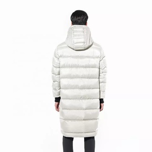 Manteau long à capuche en duvet pour homme, couleur unie, épais, doudoune d'hiver décontractée avec fermeture éclair 2026 - Product Image 5