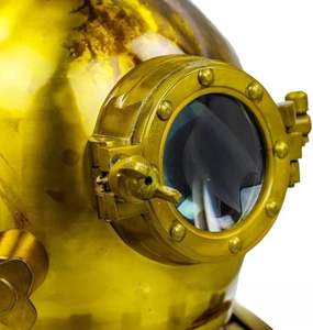 Casco de Buceo Marítimo Antiguo Pulido, Casco de Buceo Profundo, Casco de Buceo de Latón de la Marina de Boston Mark V - Product Image 5