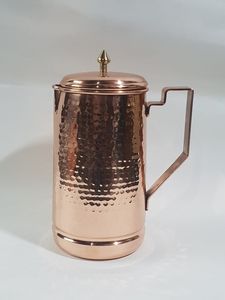 Modern Eco-Friendly High Quality Pure Copper Water Jug Lid for Water Storage Serving Ayurvedic Drinkware Home <b>Kitchen</b> Outdoor - Product Image 5