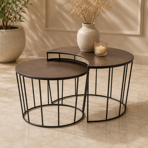 Classic Wood Coffee <b>Table</b> Midcentury Design Handmade Living Room Furniture Oval Shape - Product Image 5
