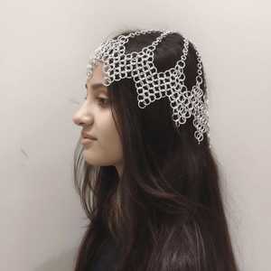 Coiffe/Collier/Bracelet en maille d'aluminium : Bijoux médiévaux et de la Renaissance pour festivals - Product Image 2