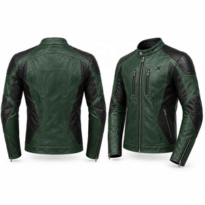 Veste de moto en cuir sport X Sports City Signature |   Noir Bourgogne Bleu Vert |   Fabricant OEM ODM |   Qualité supérieure | - Product Image 3