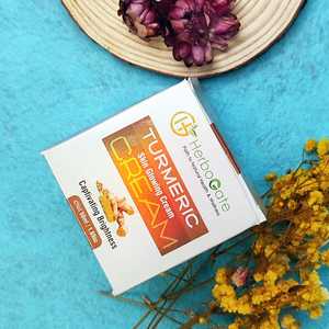 Crème éclaircissante pour la peau au curcuma 50 ml, tous types de peau, utilisation de jour, crème pour le visage à base de plantes pour femmes adultes, soin à domicile, crème éclaircissante pour la peau au curcuma - Product Image 6