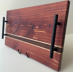 Plateau de service rectangulaire en bois de noyer, grand format, écologique et durable, pour la décoration de la maison moderne et luxueuse, plateau à thé, cuisine, vente en gros - Product Image 1