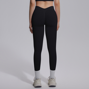 Wholesale Moisture Wicking Mid Waist Gym <b>Leggings</b> <b>Women</b> Butter Soft Four-Way Stretch Workout Yoga Fitness Pants - Product Image 2