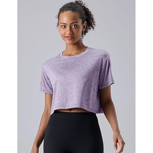 T-shirt court d'été pour femme, coupe classique, couleur personnalisée, taille sur mesure, broderie de logo, coton et polyester, manches courtes - Product Image 3
