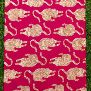 ผ้าฝ้ายพิมพ์ลายเสือแบบอินเดียขายดีปี 2026 สำหรับตัดเย็บเสื้อผ้า ขายเป็นหลาในราคาโรงงาน - Product Image 1