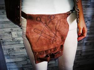 Étui de protection en cuir véritable fait main pour ciseaux de barbier de luxe, en cuir de vachette premium, support d'outils de salon durable - Product Image 6