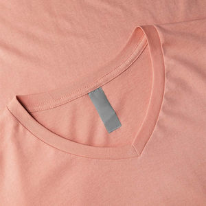 Camisetas de Verano para Hombre 2026 de Alta Calidad, 100% Algodón Tejido, Cuello en V, Manga Corta, con Ribete en Contraste, Color Sólido, Ecológicas - Product Image 6