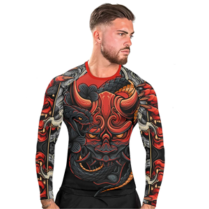 <b>Custom</b> BJJ MMA Rash Guard <b>Compression</b> <b>Shirt</b> Sublimation No-Gi Jiu Jitsu Training Wear MMA BJJ Grappling Long Sleeves Rash Guards - Product Image 2