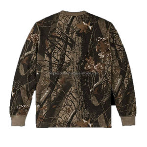 Camiseta de Manga Larga Extra Grande Estilo Urbano, Corte Cuadrado, Tejido Grueso de 220g, Impresión Personalizada, Tejido de Rizo Ecológico, Venta al por Mayor para Hombre - Product Image 5