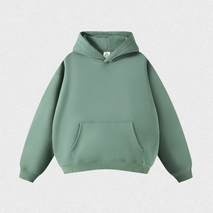Oversized Full Zip Hoodie with Custom Front 3D Embroidery Logo Heavy Fleece Cotton Hooded <b>Jacket</b> for Unisex Streetwear - Product Image 1