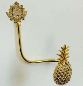 Sujetadores de cortina de piña natural, ganchos de latón fundido a la cera perdida, accesorios de ferretería, artesanía, fuertes y resistentes. - Product Image 2