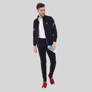 Ensemble de survêtement décontracté pour homme, coupe classique, été, toutes saisons, couleur unie, séchage rapide, haute qualité, poids moyen, longueur intégrale - Product Image 1
