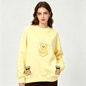 AL-TAUL IMPEX 2026 Sweat-shirts longs pour femmes avec logo appliqué personnalisé, mode automne, streetwear, tissu en molleton, doublure écologique - Product Image 3