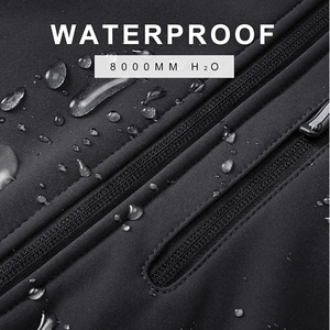 Vestes softshell pour hommes, style streetwear, couleur noire, imperméables, chaudes, rembourrées, pour l'hiver, randonnée en plein air, manteaux softshell - Product Image 5