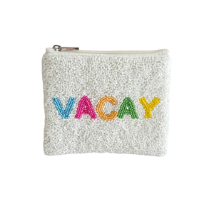 Monedero con cuentas, diseño con cita 'Out of Office', bordado de gafas de sol negras, bordado de cuentas blancas, MD HANDICRAFTS, regalo clásico de agradecimiento - Product Image 2