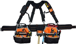 Black Orange <b>Tool</b> <b>Belt</b> With Pockets And Adjustable Straps For Workwear 2026 - Product Image 5