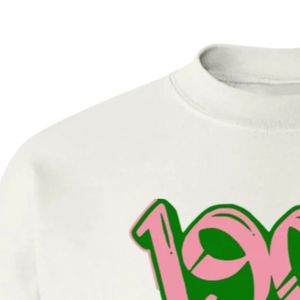 Sweat-shirt à col rond blanc 1908 avec motif graphique, manches longues, poignets côtelés, décontracté, en polaire pour femme, mode streetwear, usage quotidien - Product Image 2