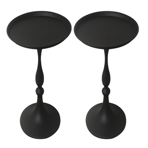 Multifunctional <b>Round</b> Metal <b>Side</b> <b>Table</b> <b>Black</b> Powder Coated Ideal for Living Room Bedroom and Office <b>Side</b> <b>Tables</b> - Product Image 6