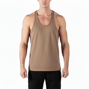 Custom Quick Dry Breathable Slim Fit Athletic Moisture Sleeveless <b>Men</b> Training Gym Workout tank Top Custom <b>Singlet</b> Vest - Product Image 2