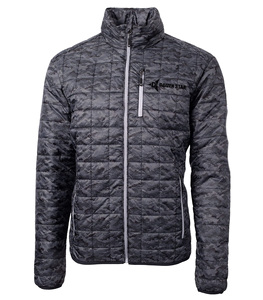 Daizen Star Men's Gray Puffer Jacket Stand Collar Zipper Closure Windproof Winter Casual Polyester Filling - Product Image 5