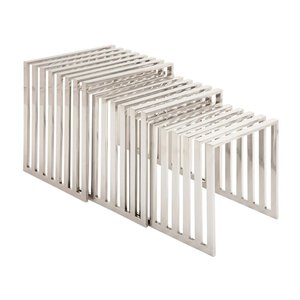 Luxury Compact Metal <b>Nesting</b> <b>Tables</b> with Modern Finish and Stackable Feature for Space Optimization - Product Image 4