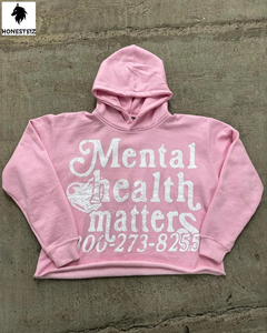 Men's Hot Selling <b>Rhinestone</b> Embroidered Hoodie Custom Fashion Zipper Square Short <b>Jacket</b> 100% Cotton Winter Plain Dyed Terry - Product Image 3